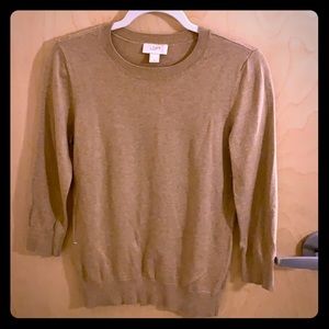 The Loft beige crew neck sweater